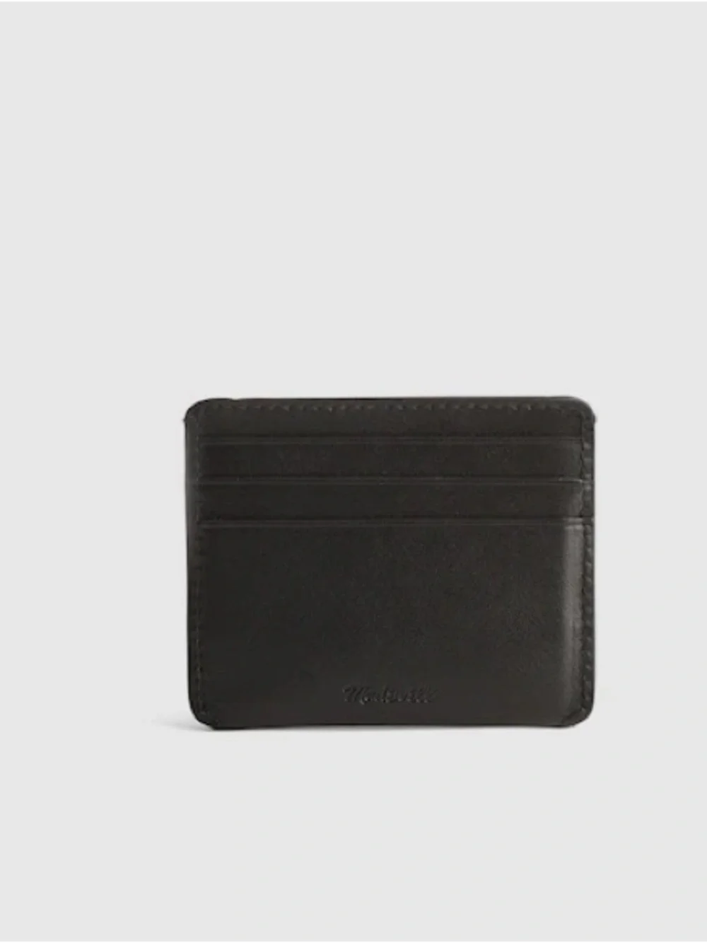 NWT MADEWELL Curved Card Case in Leather
